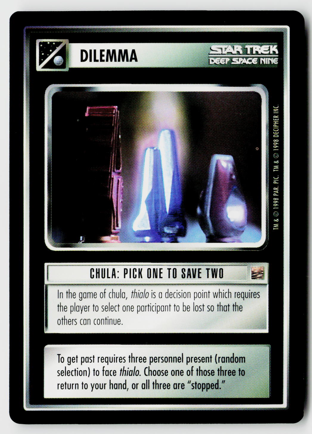 Star Trek The Next Generation CCG | The Dominion | Chula: Pick One to Save Two | Uncommon