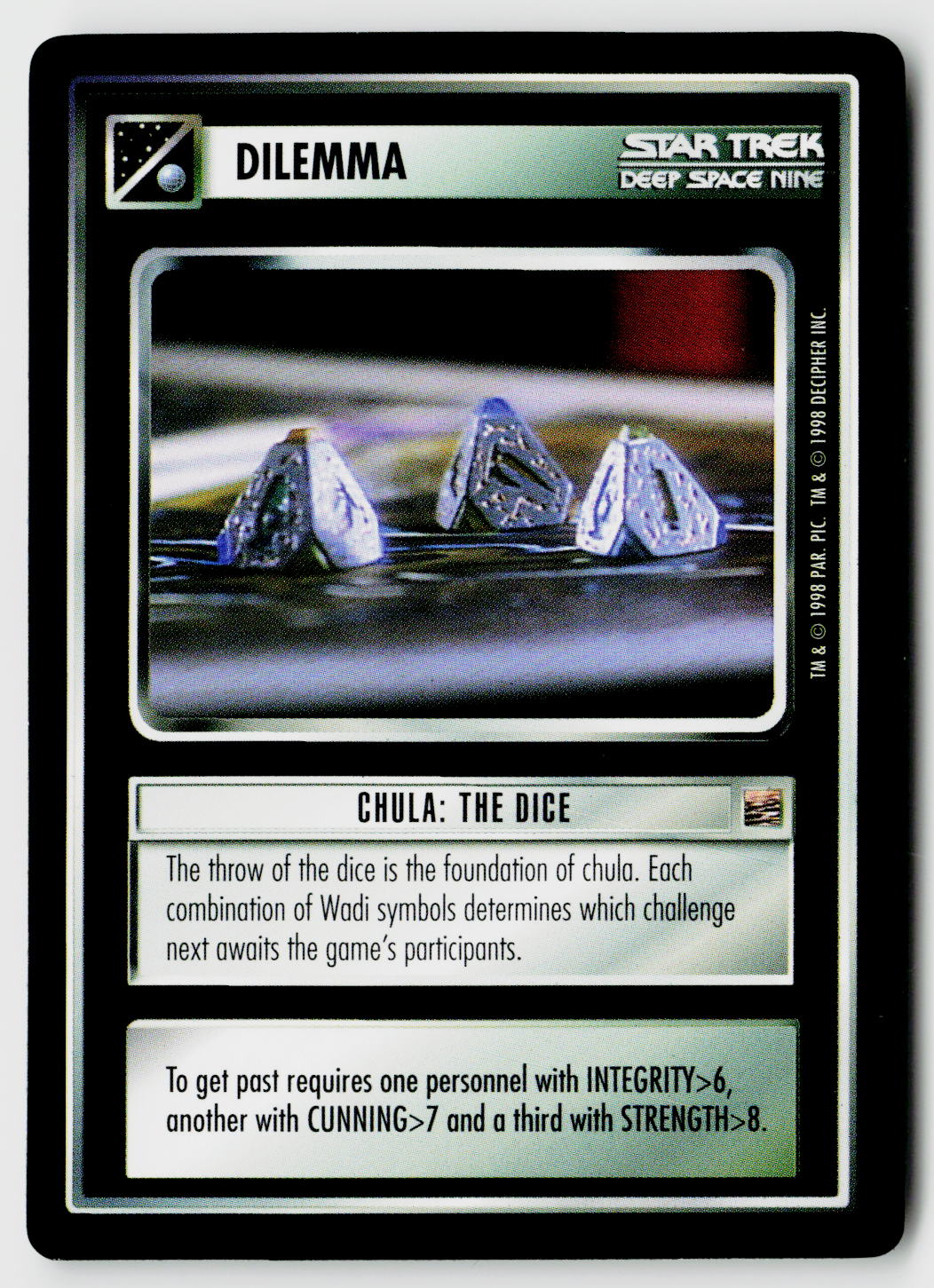 Star Trek The Next Generation CCG | The Dominion | Chula: The Dice | Common