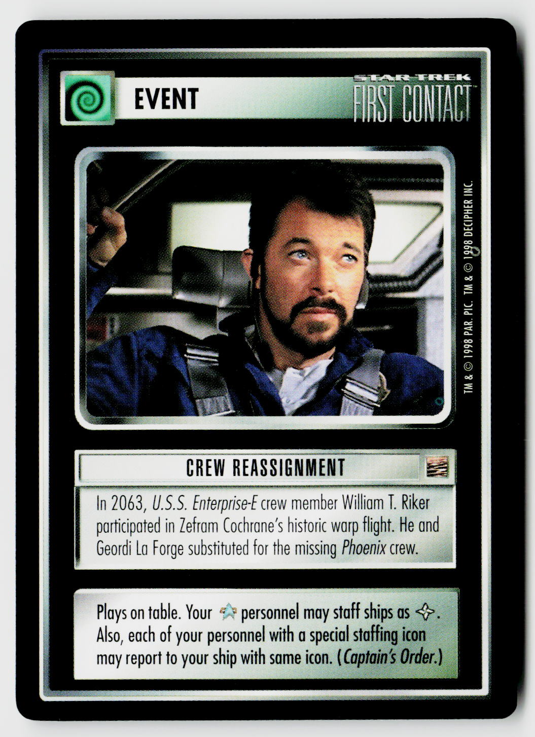 Star Trek The Next Generation CCG | The Dominion | Crew Reassignment | Uncommon