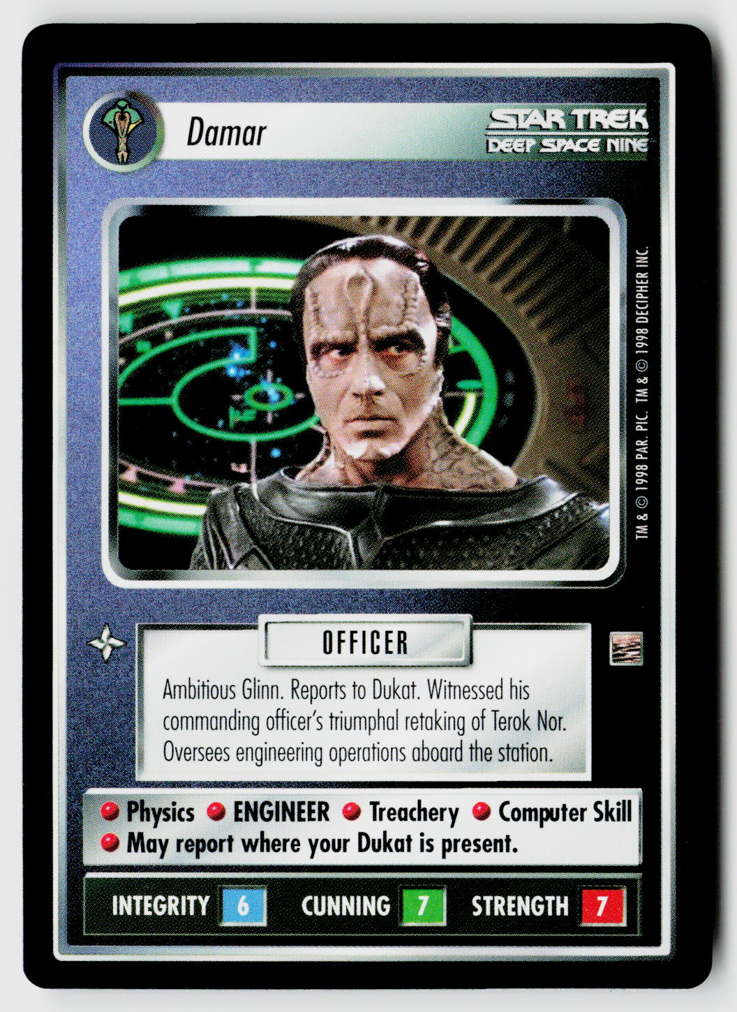 Star Trek The Next Generation CCG | The Dominion | Damar | Rare
