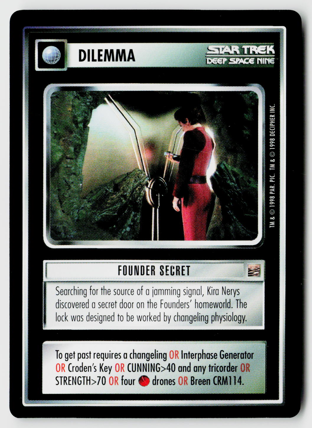 Star Trek The Next Generation CCG | The Dominion | Founder Secret | Rare