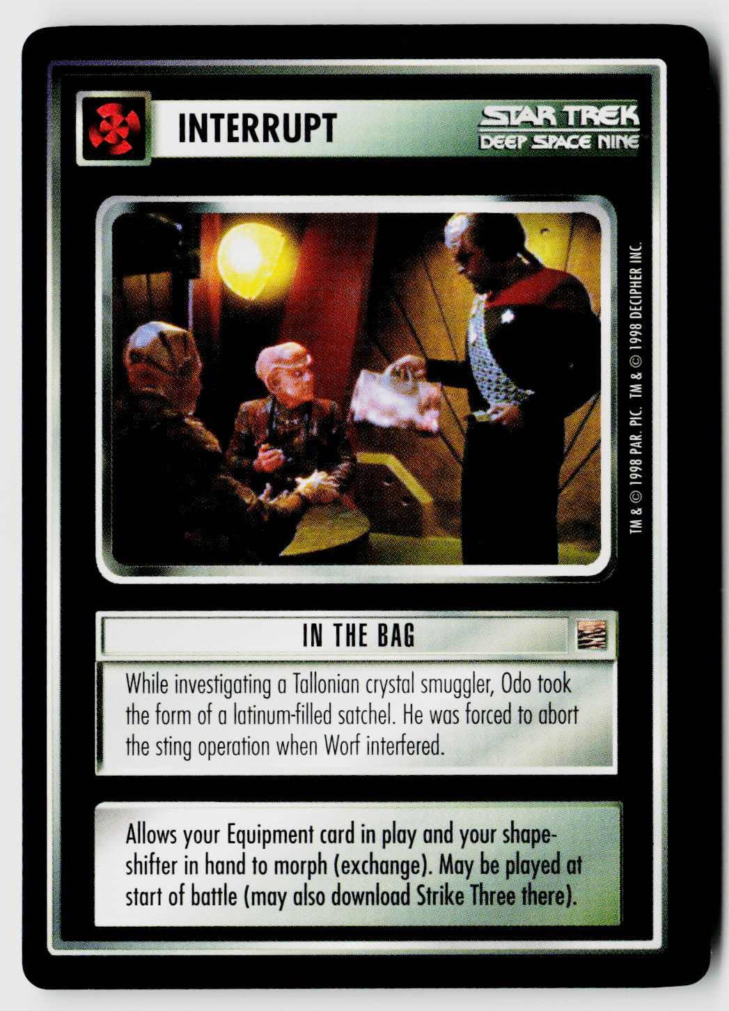 Star Trek The Next Generation CCG | The Dominion | In the Bag | Common