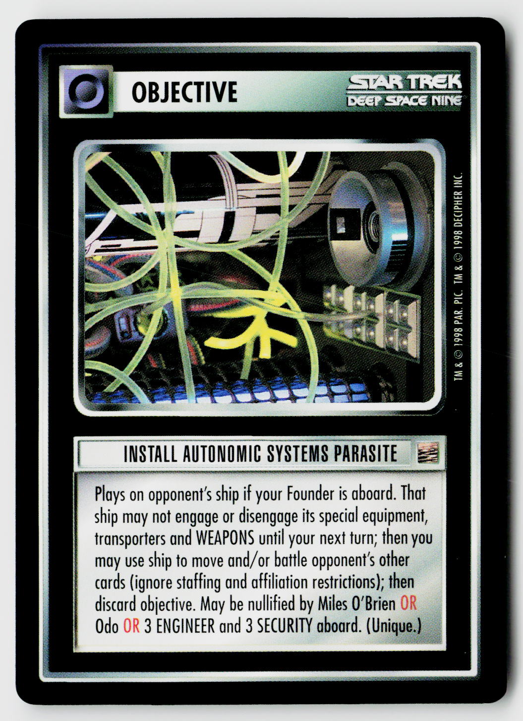 Star Trek The Next Generation CCG | The Dominion | Install Autonomic Systems Parasite | Uncommon