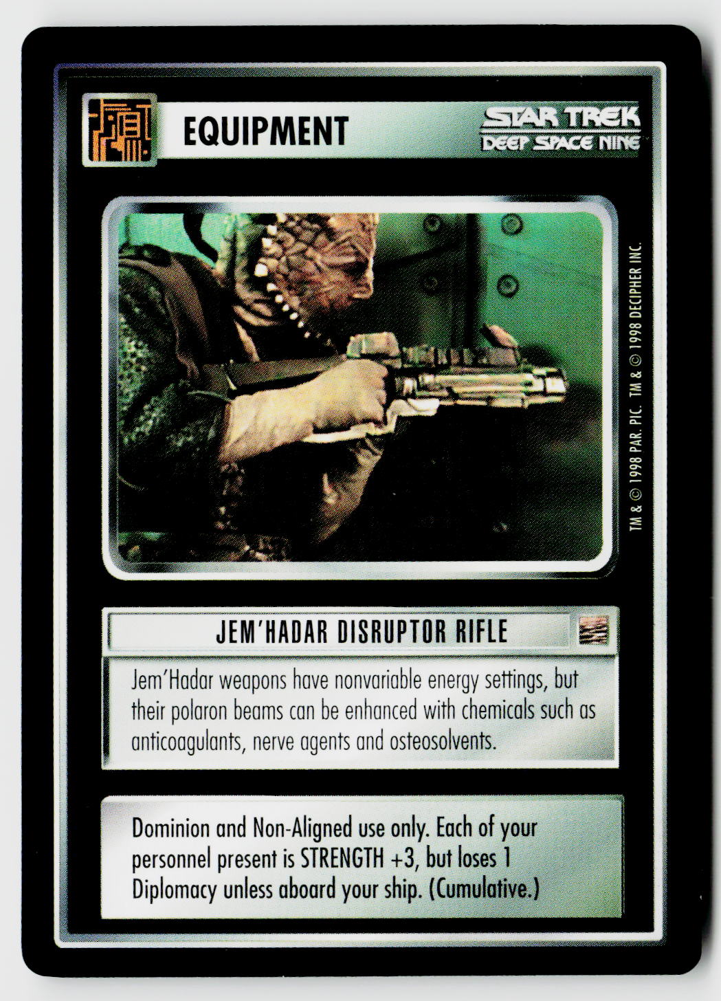 Star Trek The Next Generation CCG | The Dominion | Jem'Hadar Disruptor Rifle | Uncommon