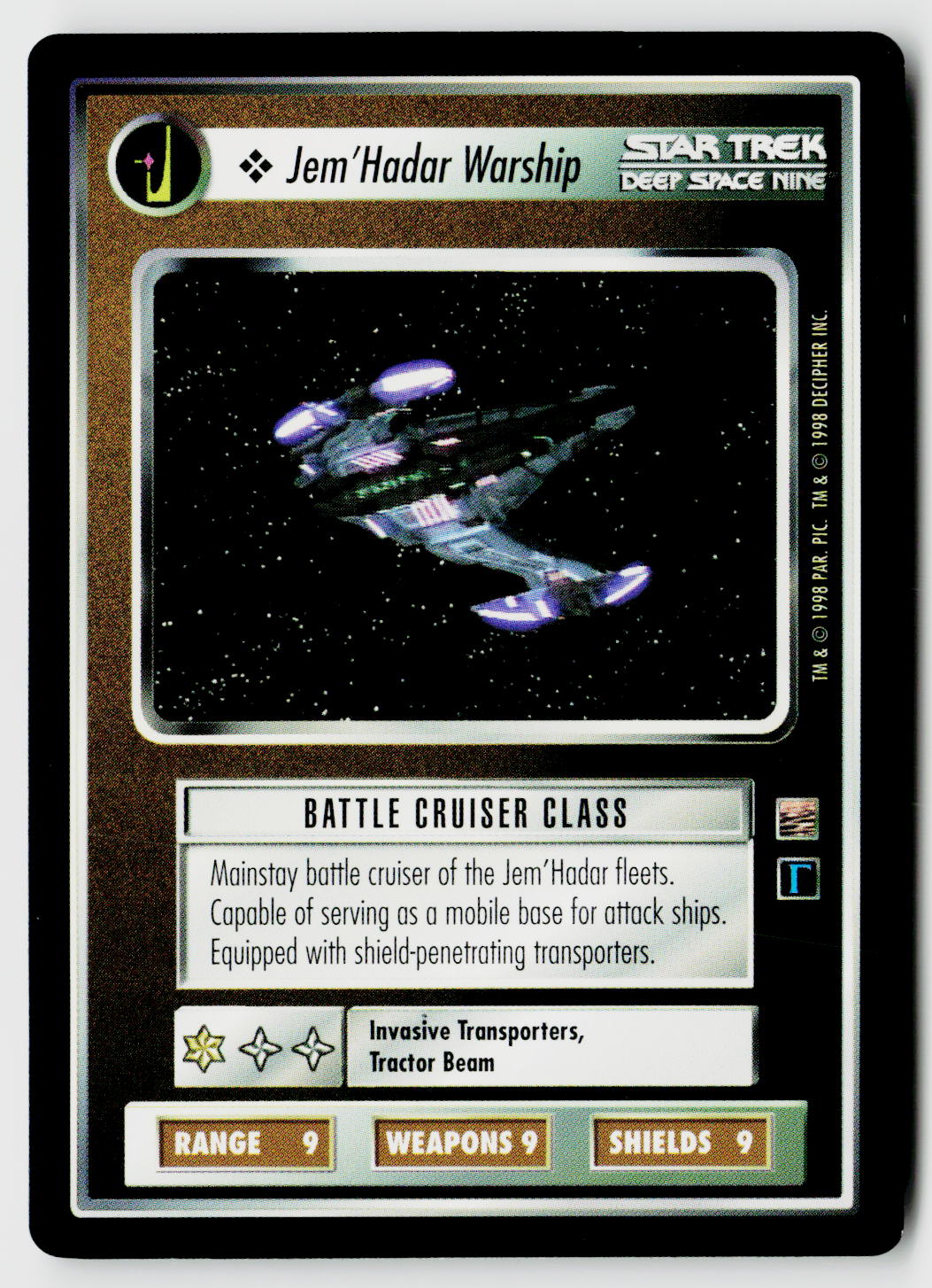 Star Trek The Next Generation CCG | The Dominion | Jem'Hadar Warship | Uncommon
