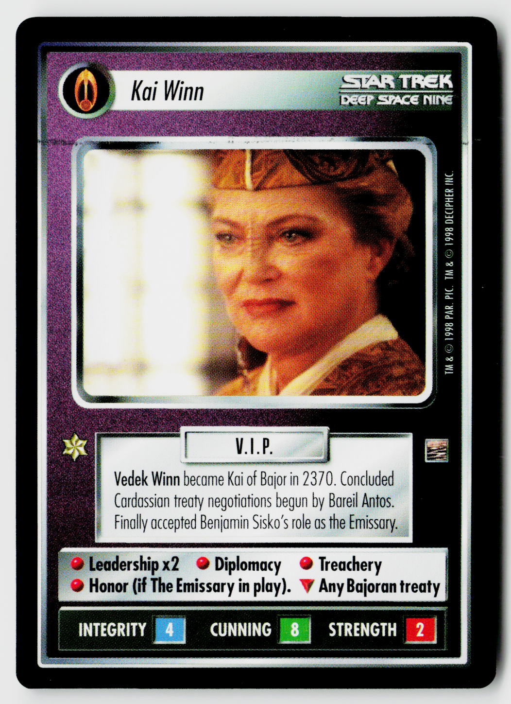 Star Trek The Next Generation CCG | The Dominion | Kai Winn | Rare