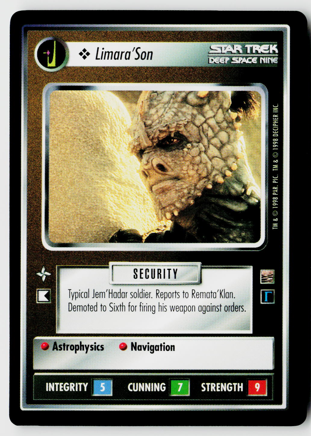 Star Trek The Next Generation CCG | The Dominion | Limara'Son | Common