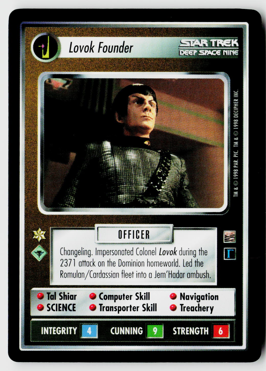 Star Trek The Next Generation CCG | The Dominion | Lovok Founder | Rare