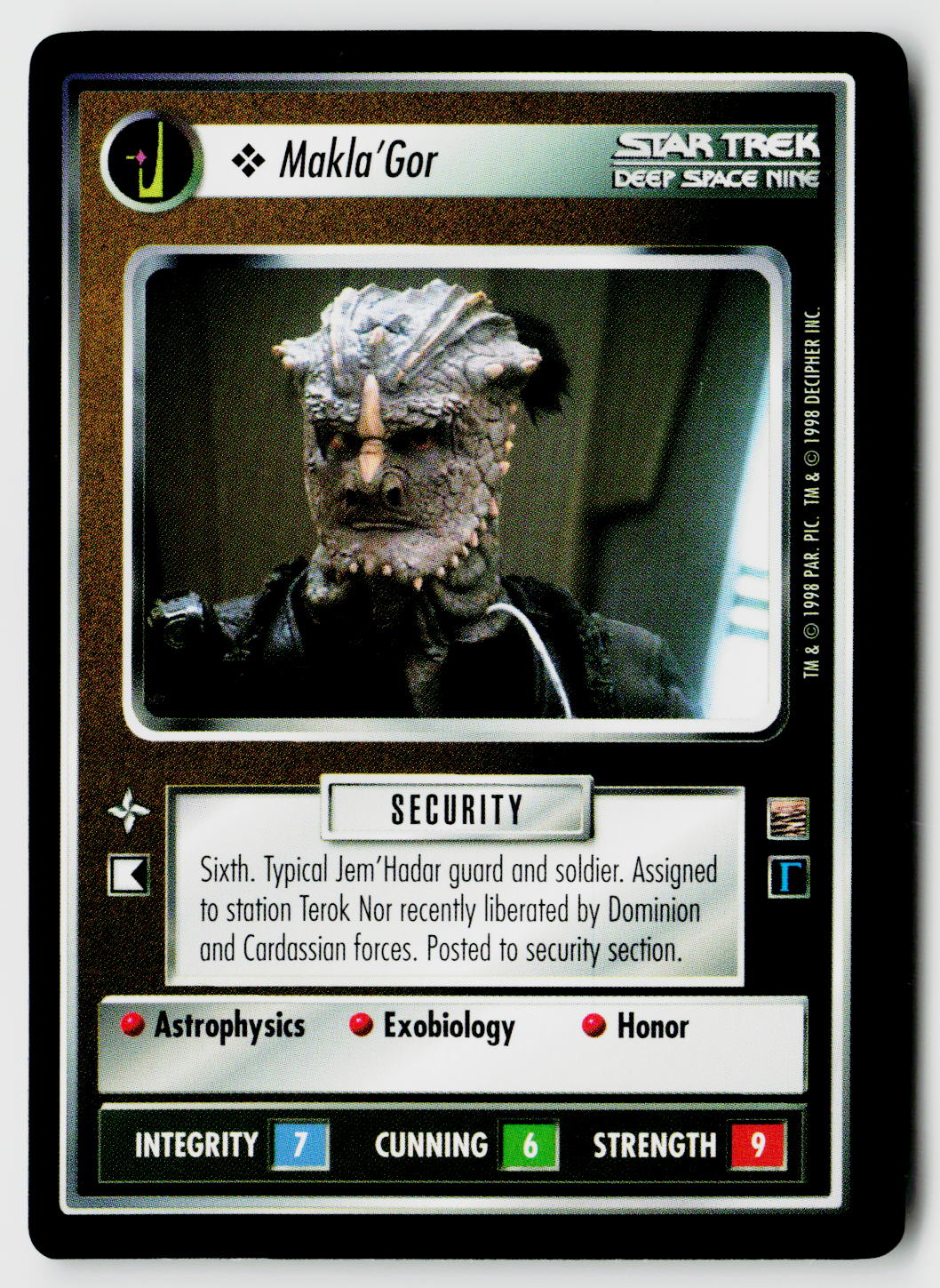 Star Trek The Next Generation CCG | The Dominion | Makla'Gor | Common
