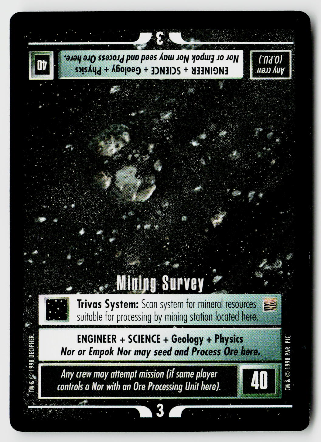 Star Trek The Next Generation CCG | The Dominion | Mining Survey | Uncommon