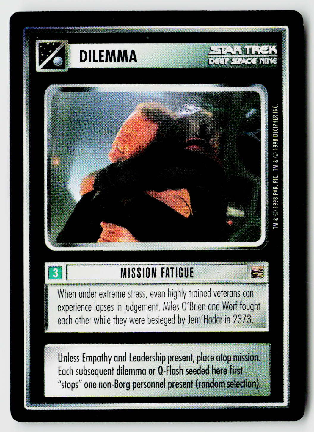 Star Trek The Next Generation CCG | The Dominion | Mission Fatigue | Uncommon