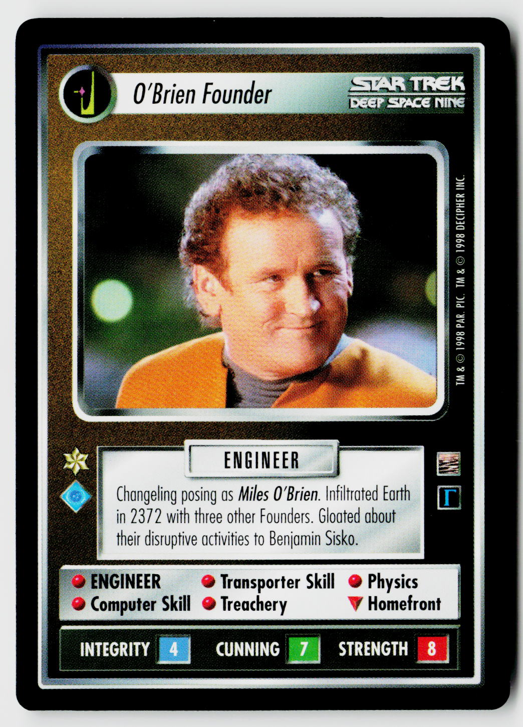 Star Trek The Next Generation CCG | The Dominion | O'Brien Founder | Rare