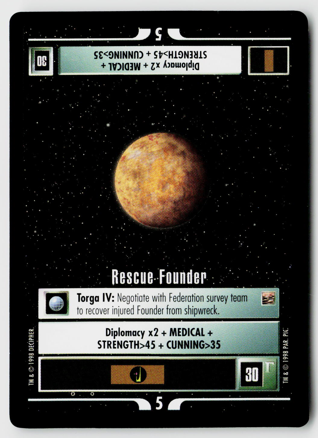 Star Trek The Next Generation CCG | The Dominion | Rescue Founder | Uncommon