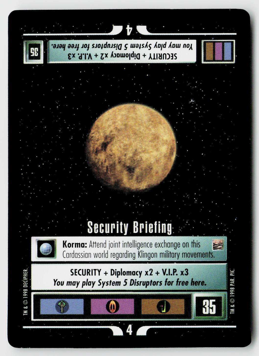 Star Trek The Next Generation CCG | The Dominion | Security Briefing | Uncommon