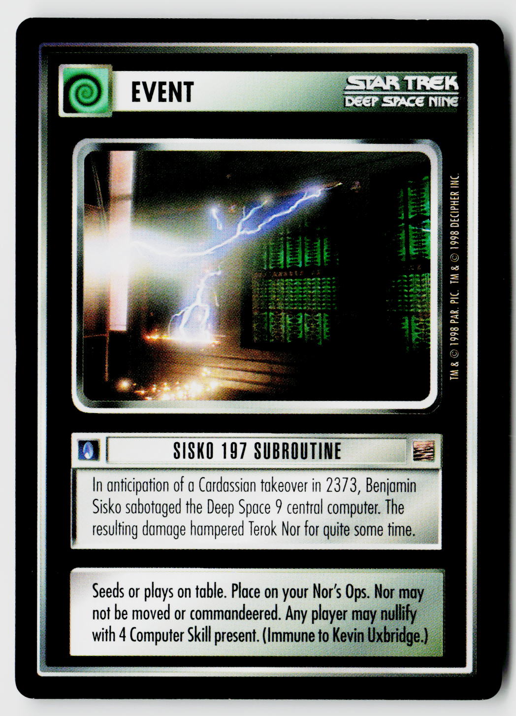 Star Trek The Next Generation CCG | The Dominion | Sisko 197 Subroutine | Uncommon