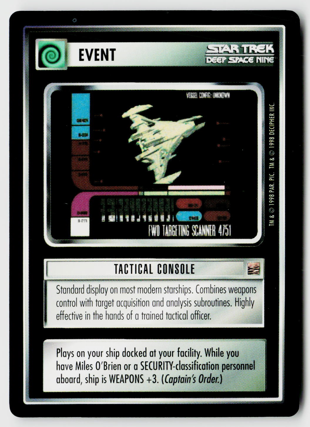 Star Trek The Next Generation CCG | The Dominion | Tactical Console | Uncommon
