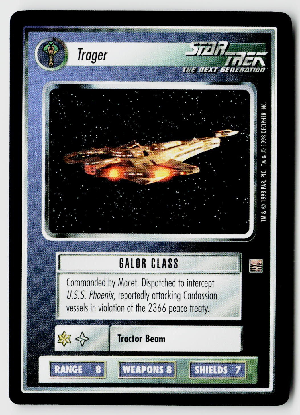 Star Trek The Next Generation CCG | The Dominion | Trager | Rare