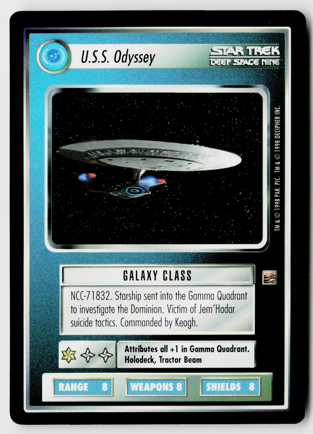 Star Trek The Next Generation CCG | The Dominion | U.S.S. Odyssey | Uncommon