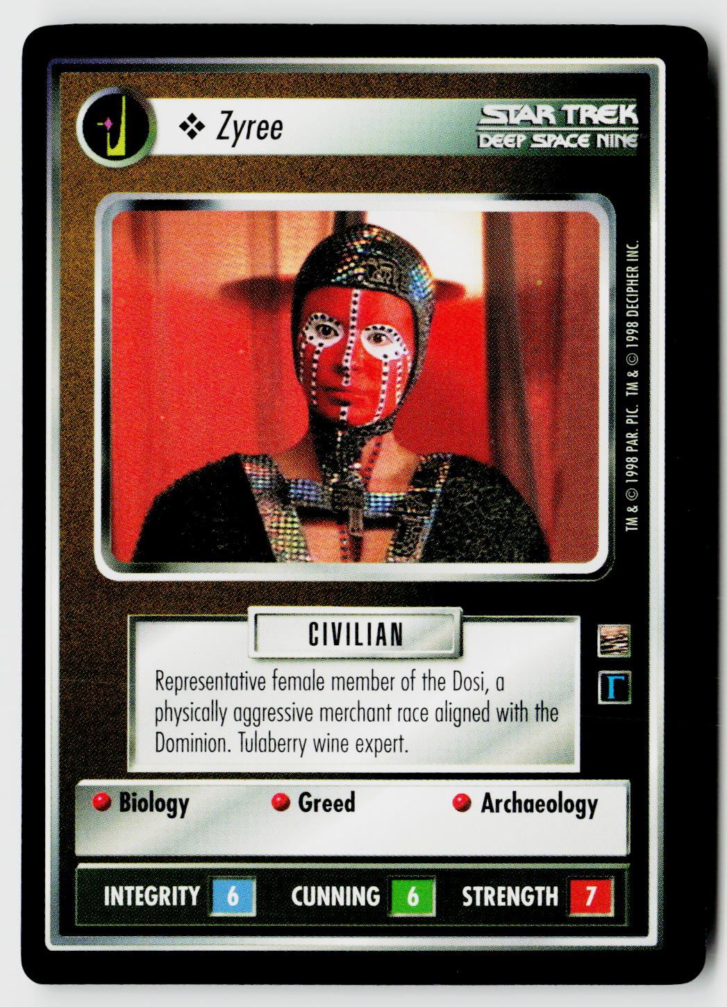 Star Trek The Next Generation CCG | The Dominion | Zyree | Common
