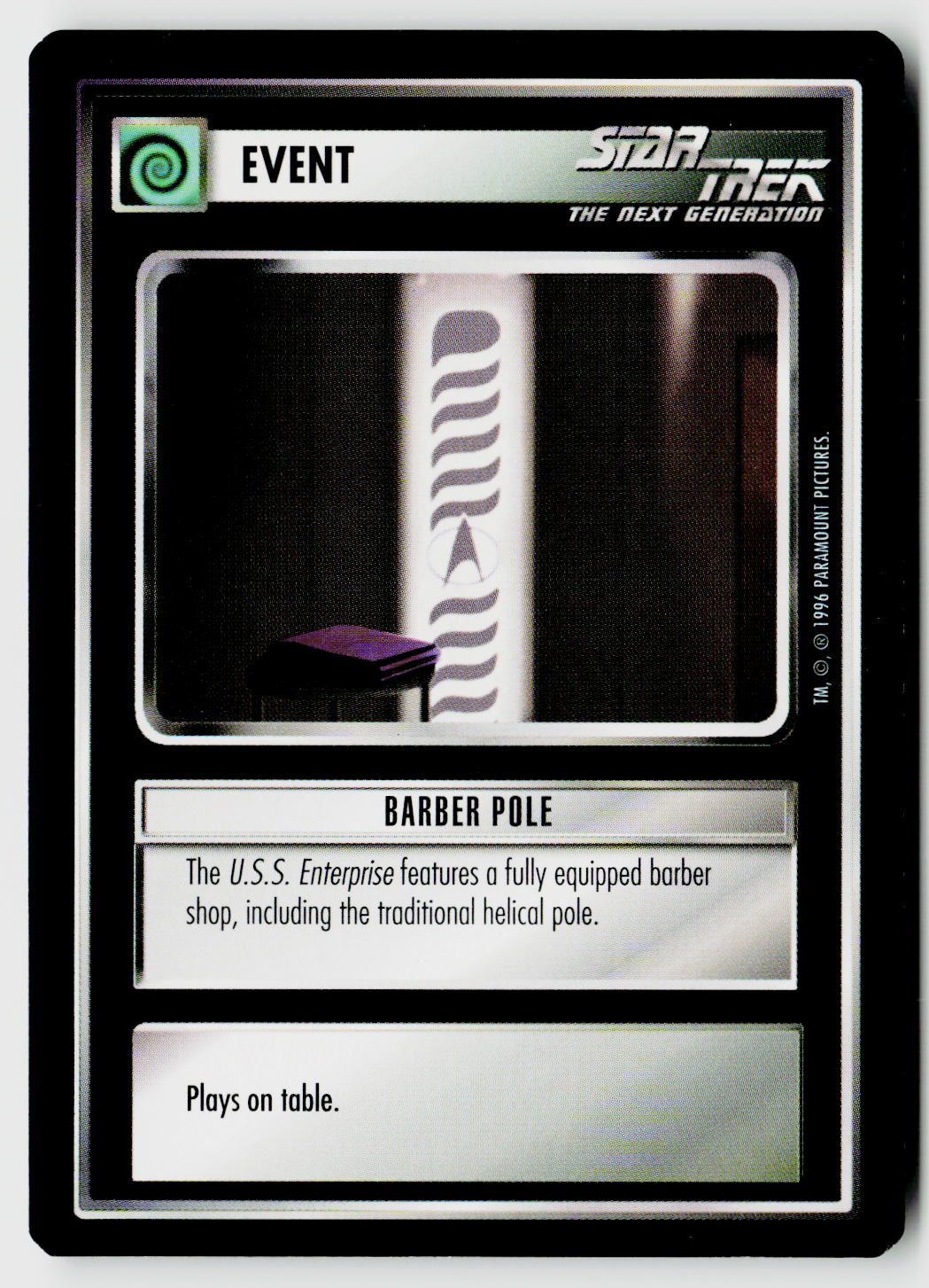 Star Trek The Next Generation CCG | Q Continuum | Barber Pole | Uncommon