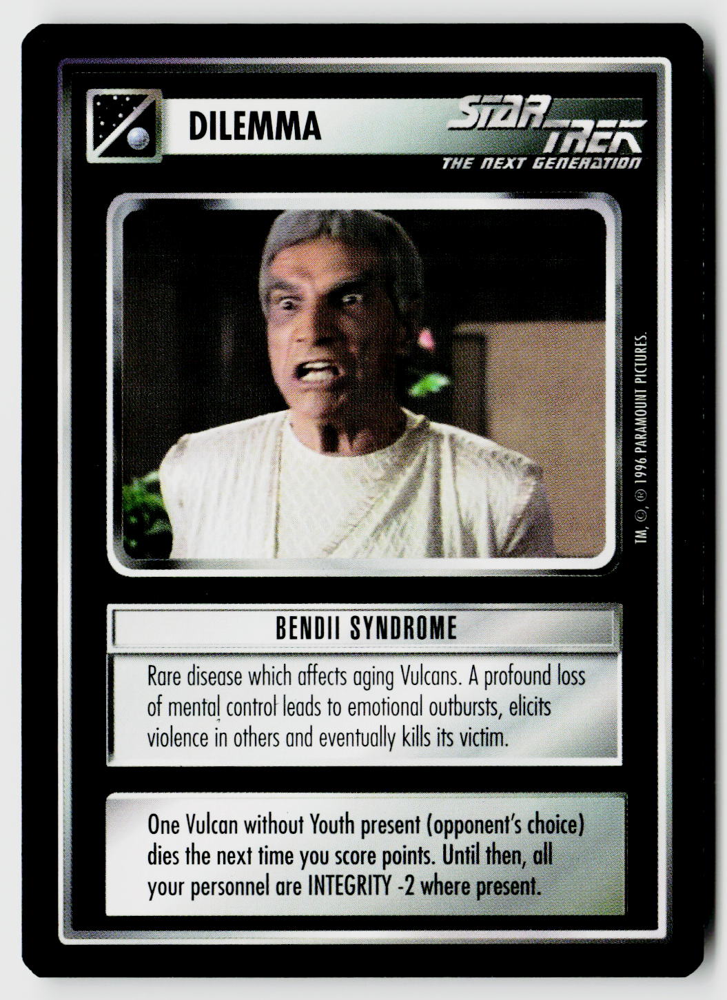 Star Trek The Next Generation CCG | Q Continuum | Bendii Syndrome | Rare