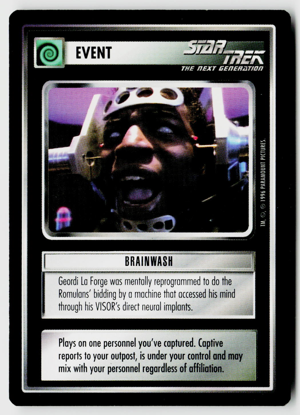 Star Trek The Next Generation CCG | Q Continuum | Brainwash | Rare