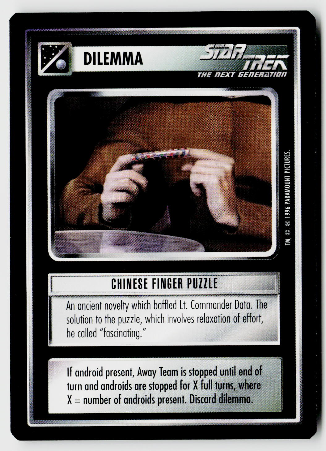 Star Trek The Next Generation CCG | Q Continuum | Chinese Finger Puzzle | Common