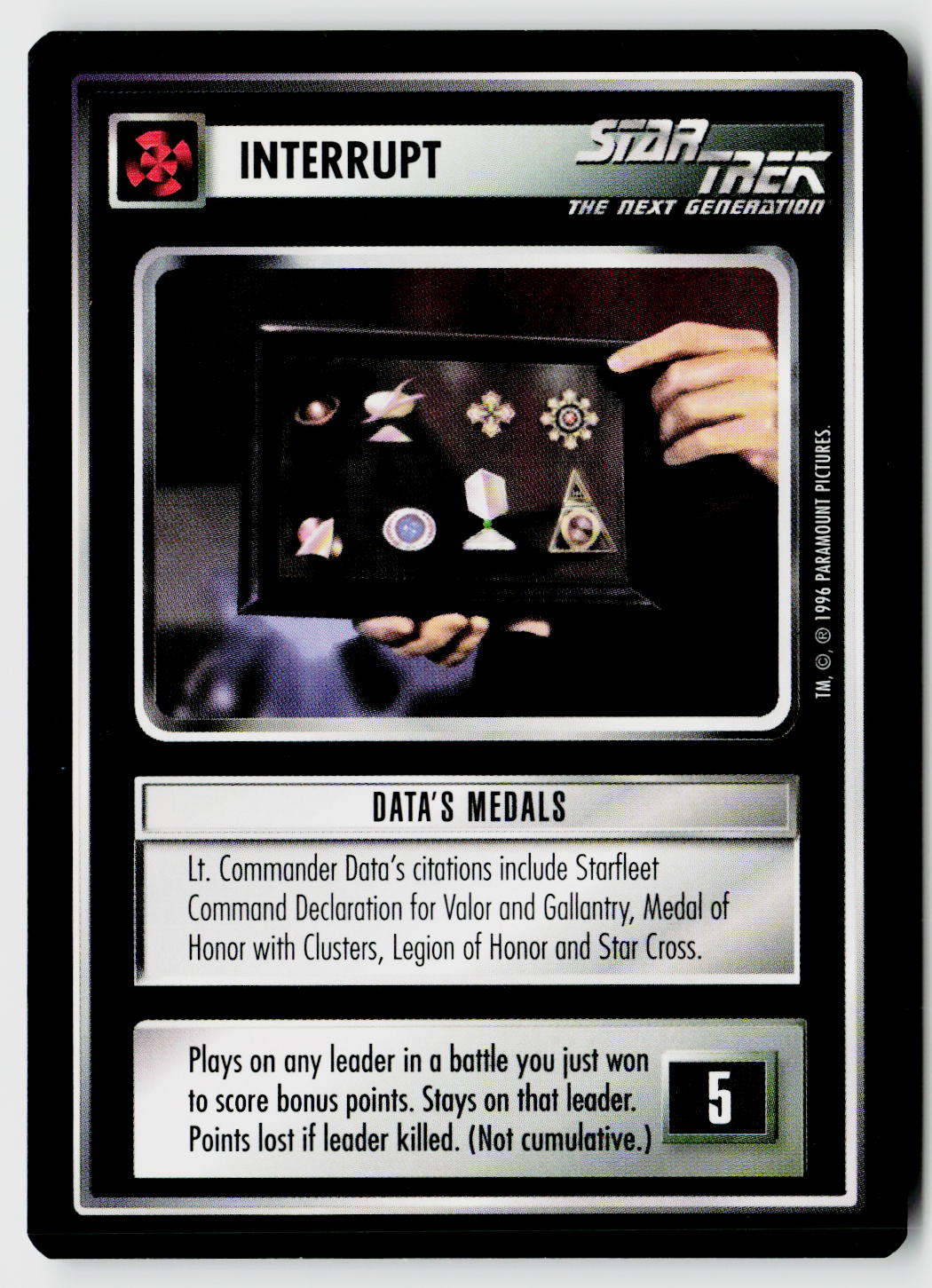 Star Trek The Next Generation CCG | Q Continuum | Data's Medals | Common