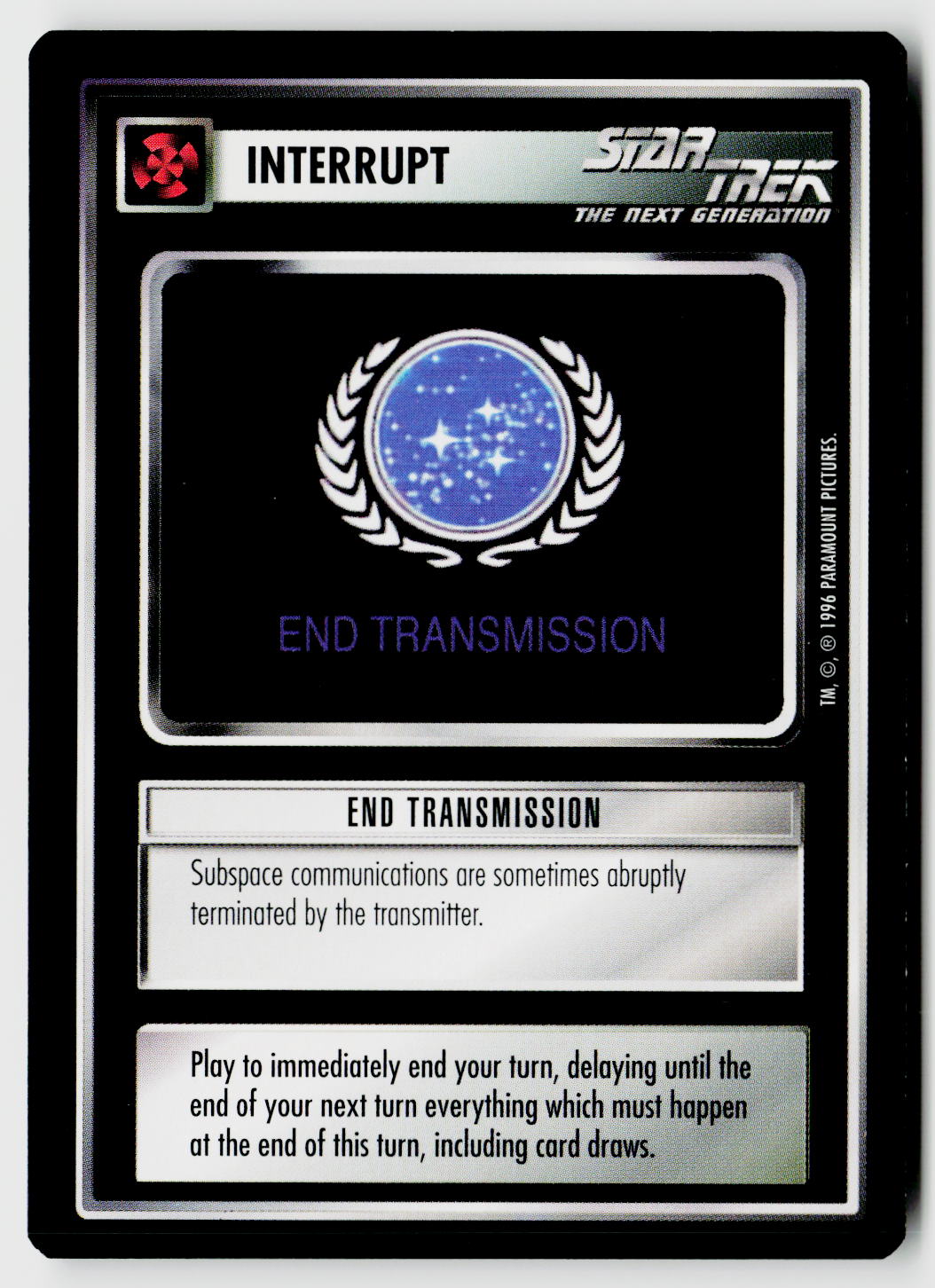 Star Trek The Next Generation CCG | Q Continuum | End Transmission | Common