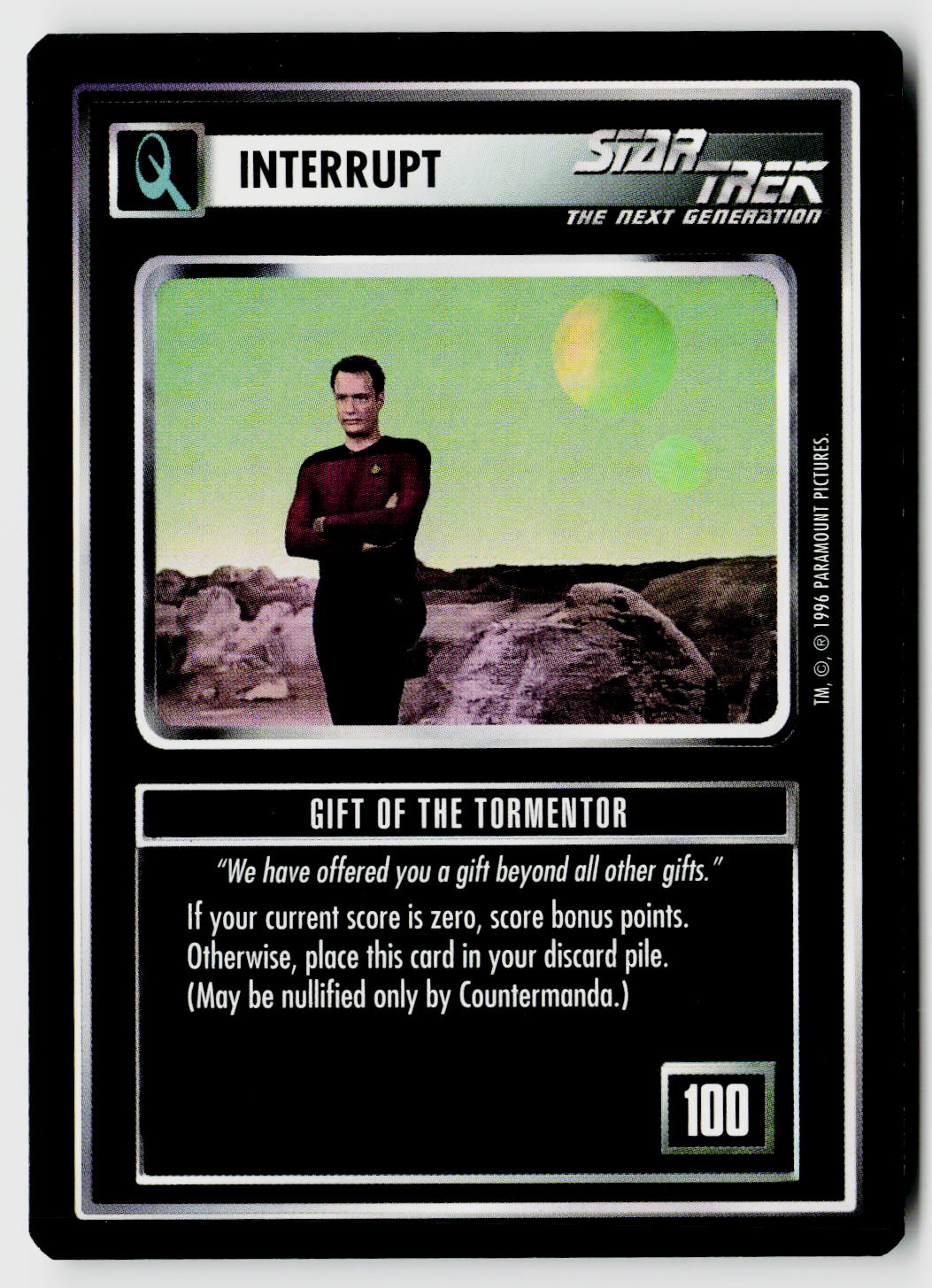 Star Trek The Next Generation CCG | Q Continuum | Gift of the Tormentor | Common