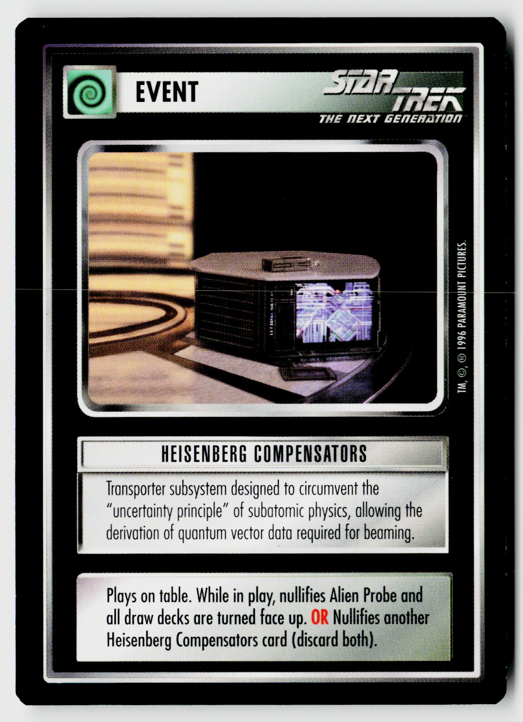 Star Trek The Next Generation CCG | Q Continuum | Heisenberg Compensators | Uncommon