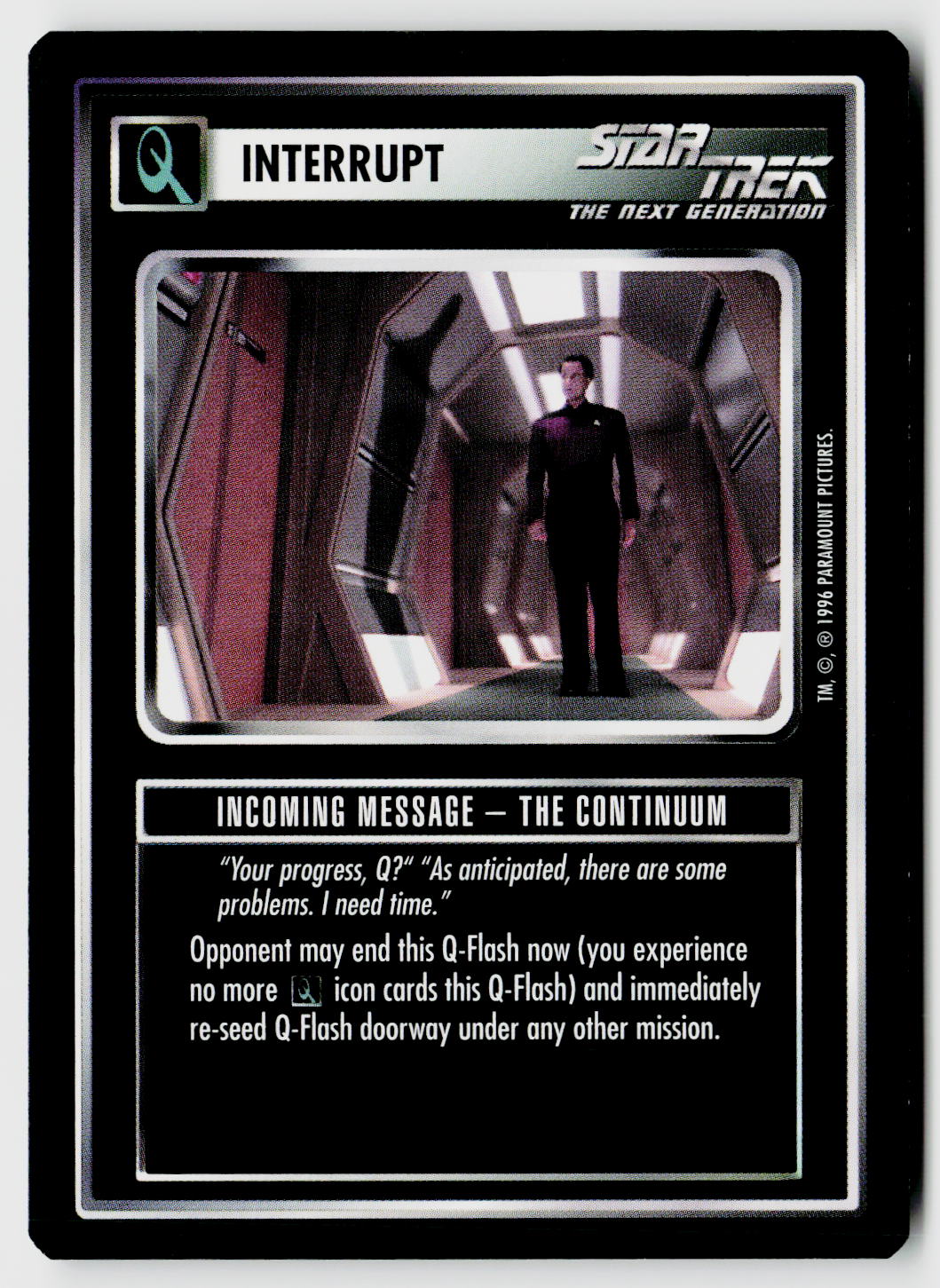 Star Trek The Next Generation CCG | Q Continuum | Incoming Message - The Continuum | Common