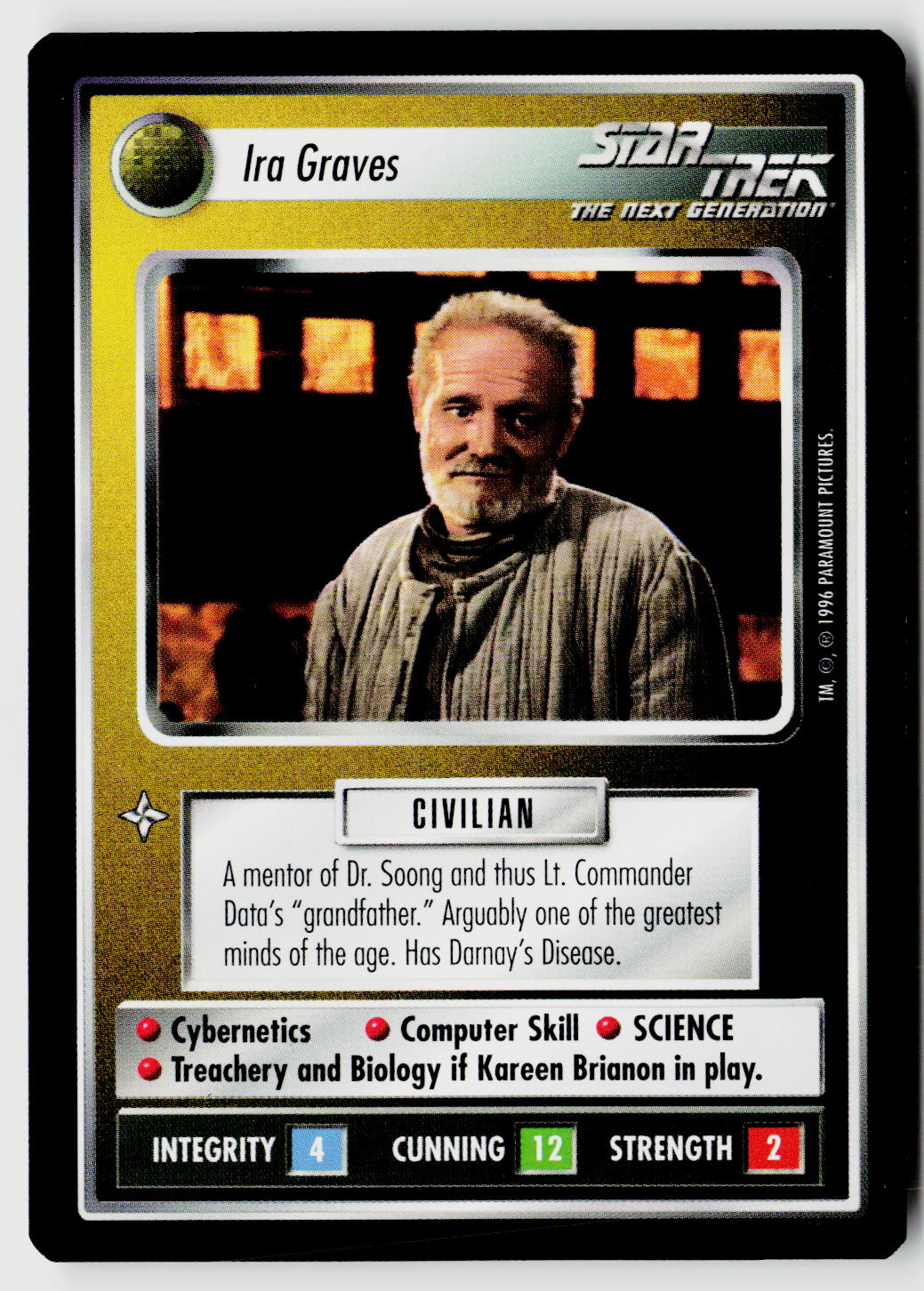 Star Trek The Next Generation CCG | Q Continuum | Ira Graves | Rare