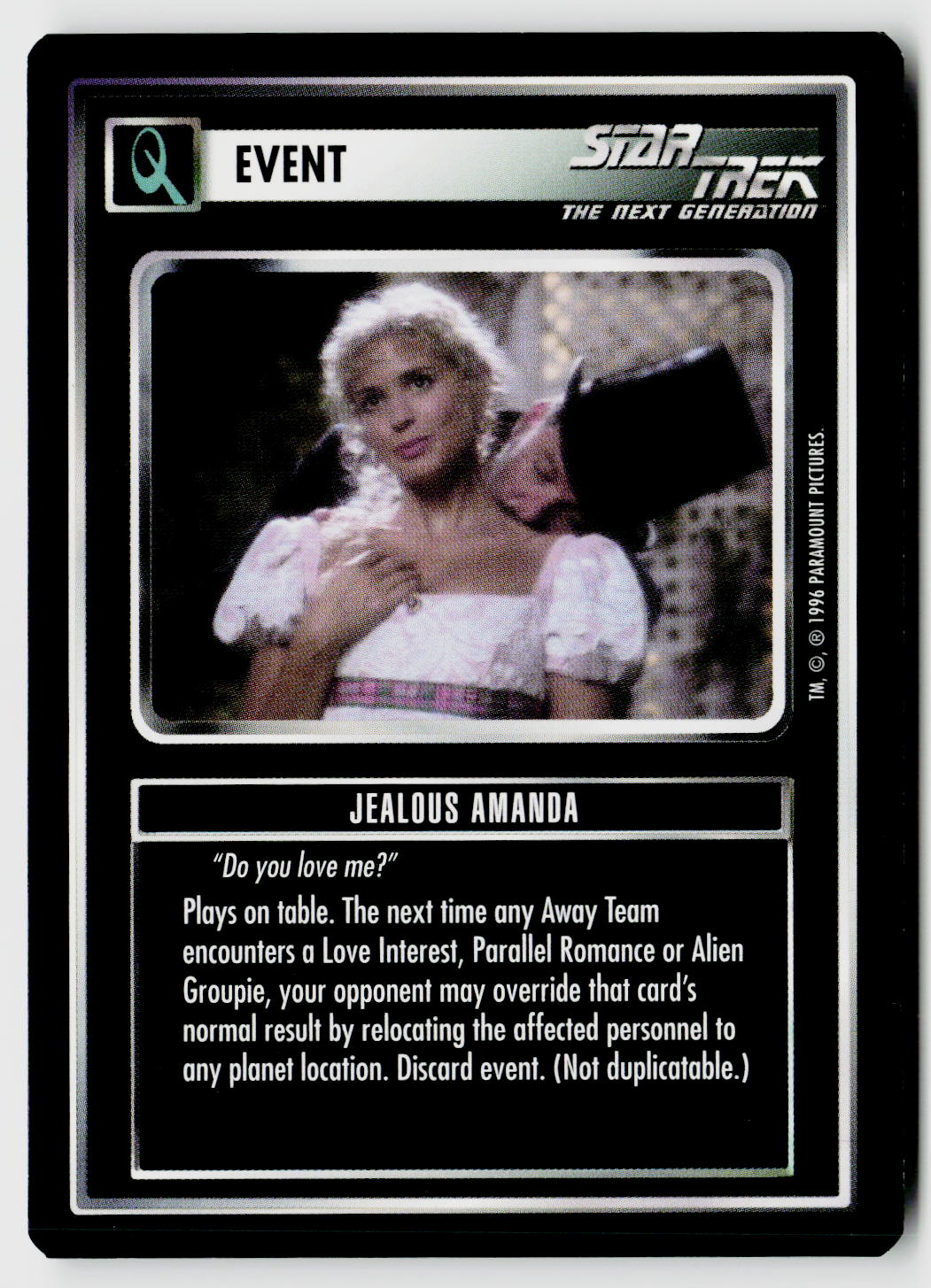 Star Trek The Next Generation CCG | Q Continuum | Jealous Amanda | Common