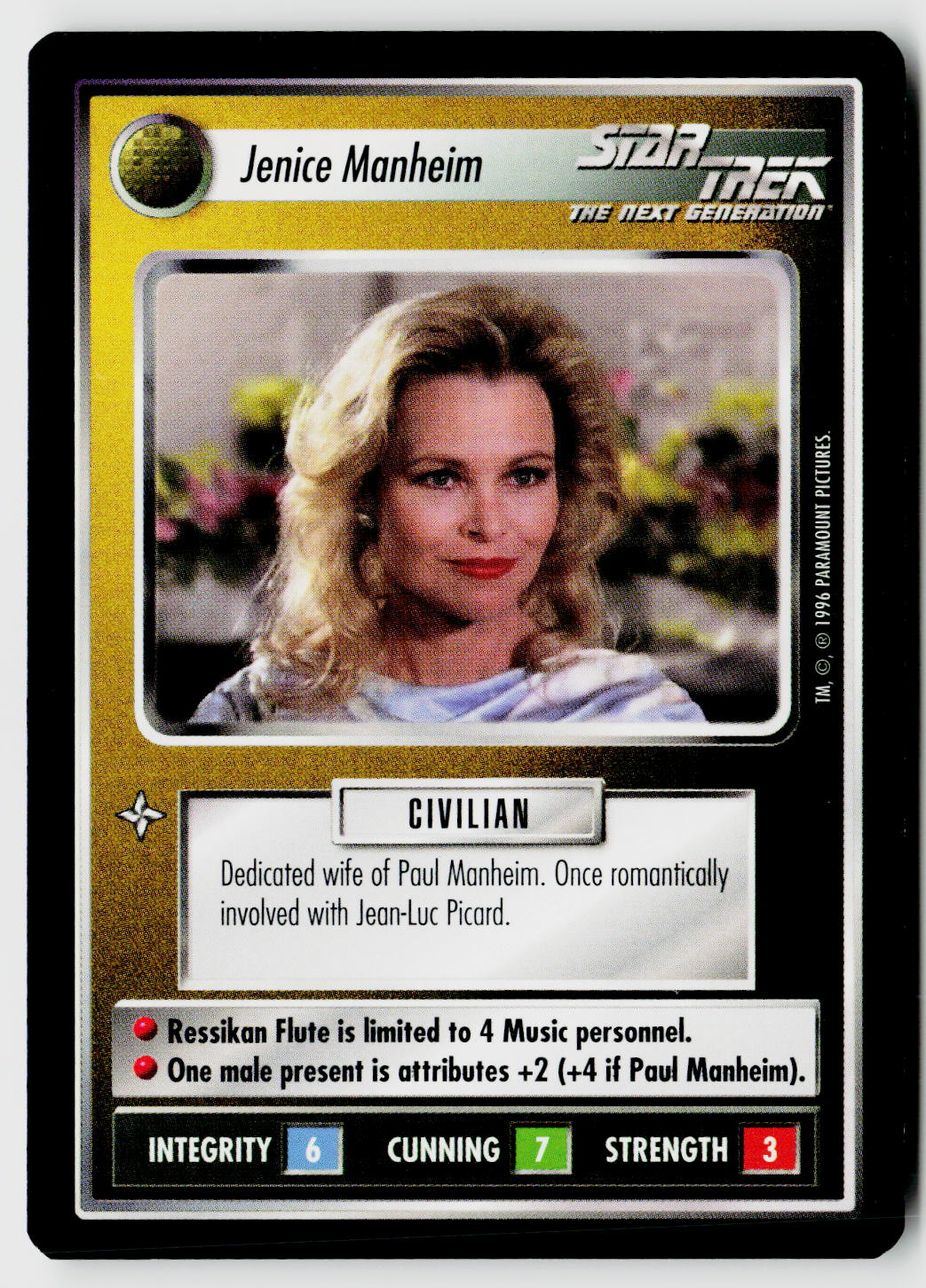 Star Trek The Next Generation CCG | Q Continuum | Jenice Manheim | Uncommon