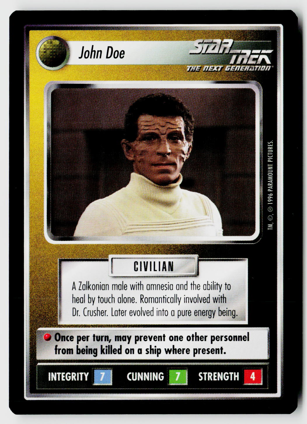 Star Trek The Next Generation CCG | Q Continuum | John Doe | Uncommon