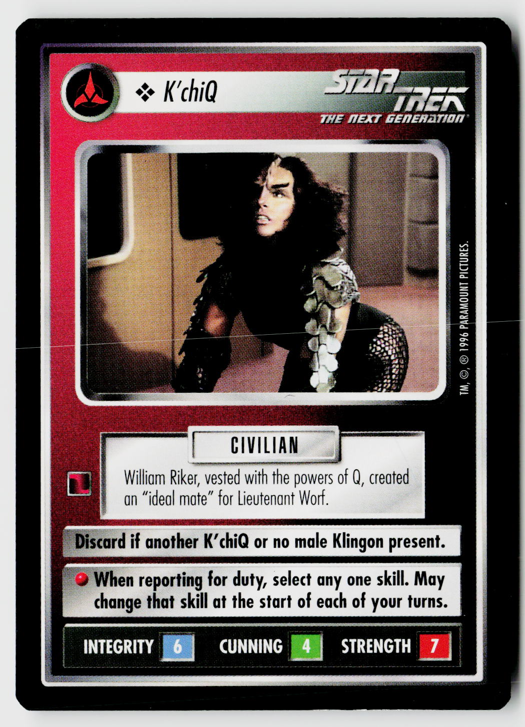 Star Trek The Next Generation CCG | Q Continuum | K'chiQ | Common