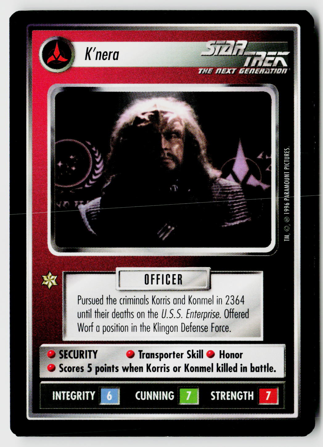 Star Trek The Next Generation CCG | Q Continuum | K'nera | Uncommon
