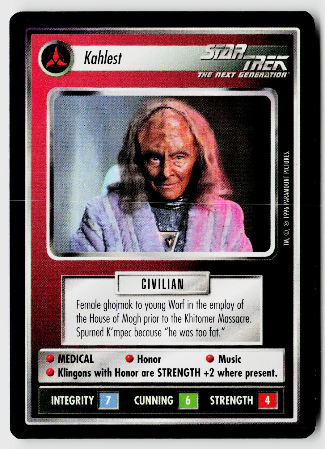 Star Trek The Next Generation CCG | Q Continuum | Kahlest | Uncommon
