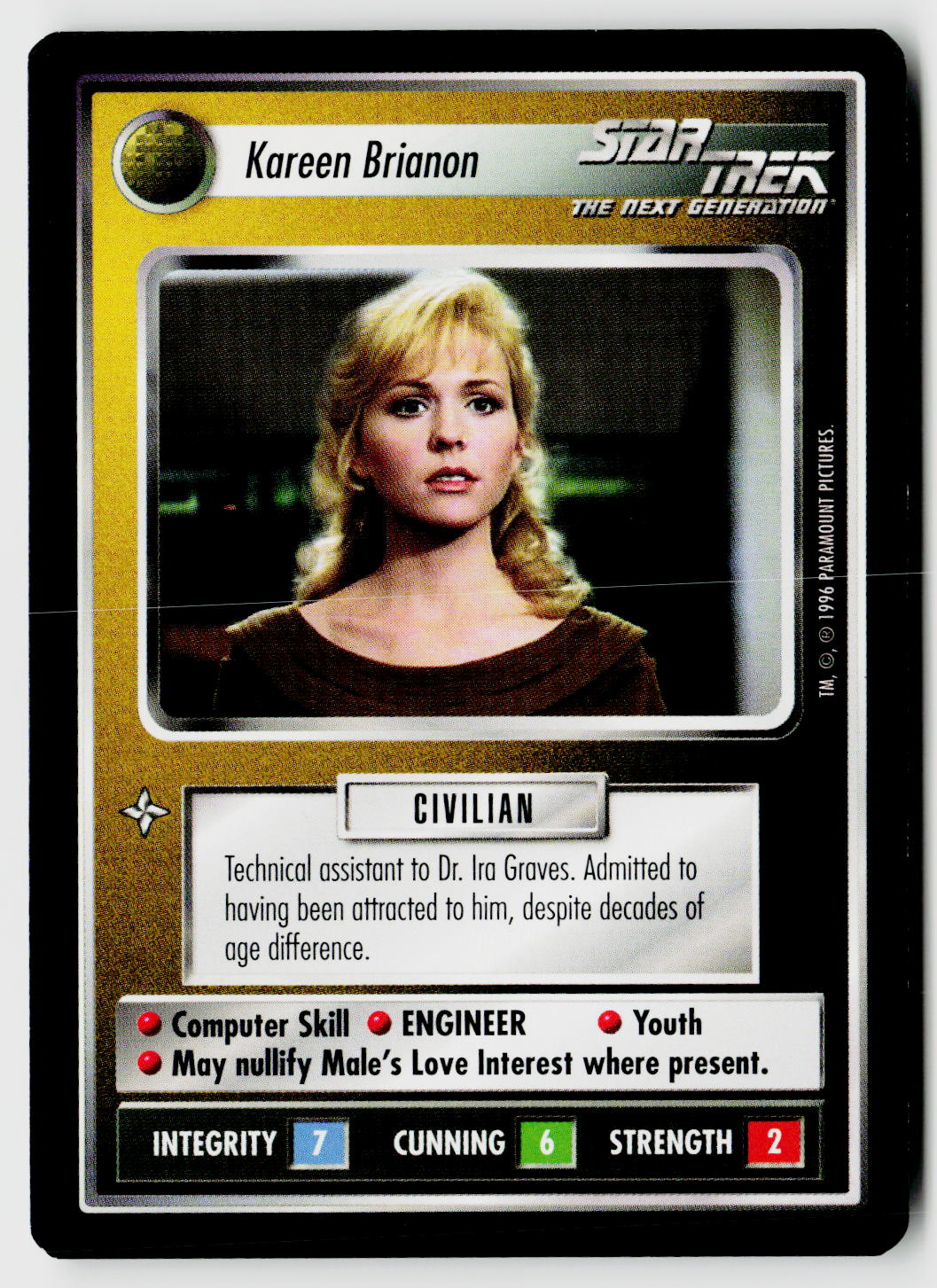 Star Trek The Next Generation CCG | Q Continuum | Kareen Brianon | Uncommon
