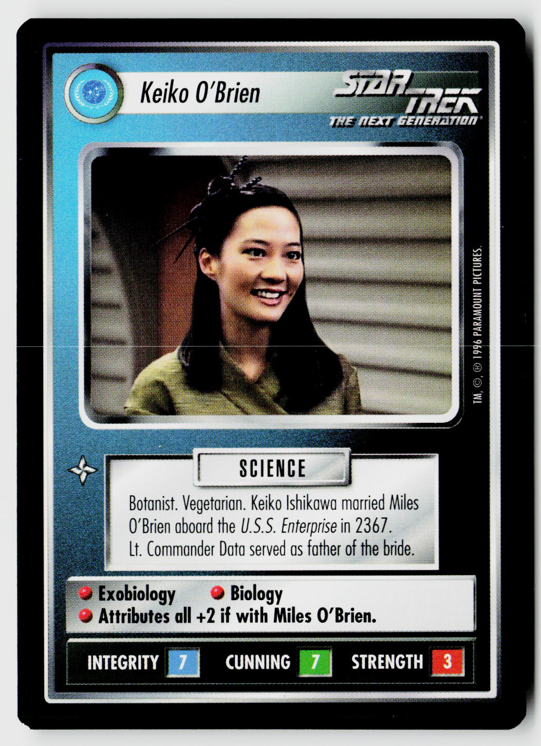 Star Trek The Next Generation CCG | Q Continuum | Keiko O'Brien | Rare