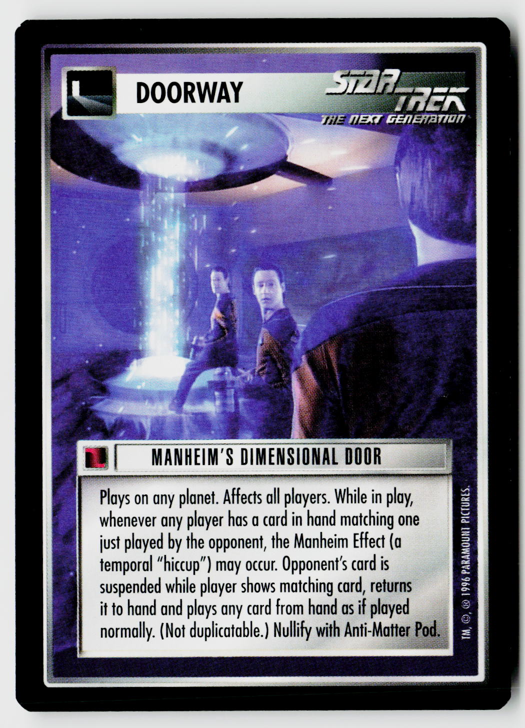 Star Trek The Next Generation CCG | Q Continuum | Manheim's Dimensional Door | Rare