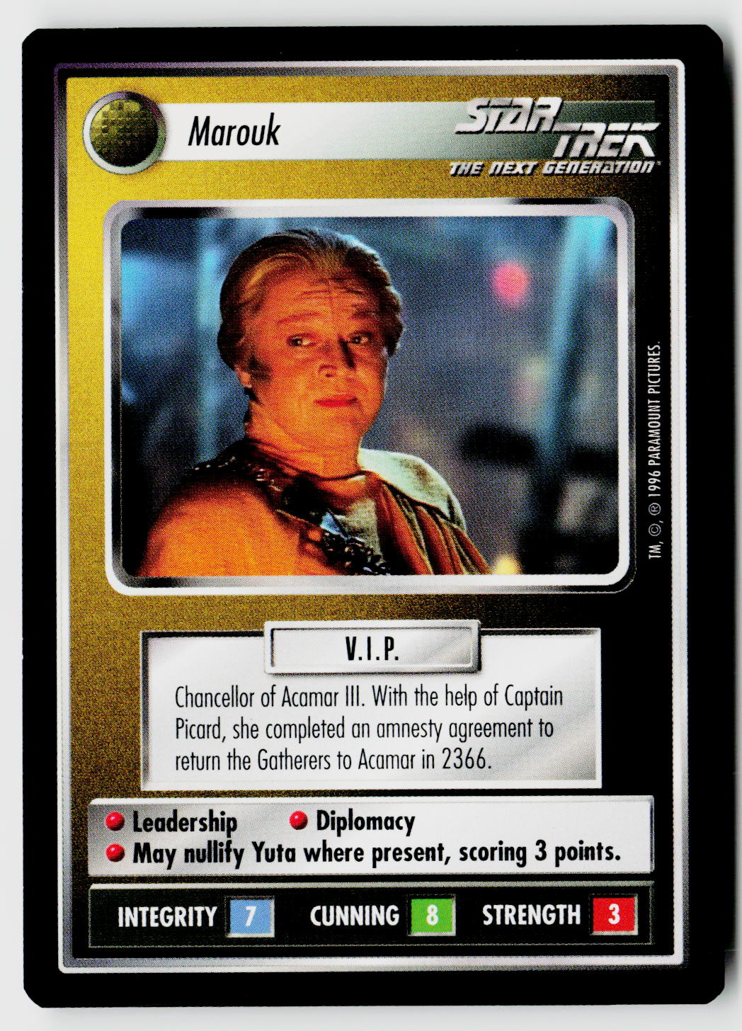 Star Trek The Next Generation CCG | Q Continuum | Marouk | Uncommon
