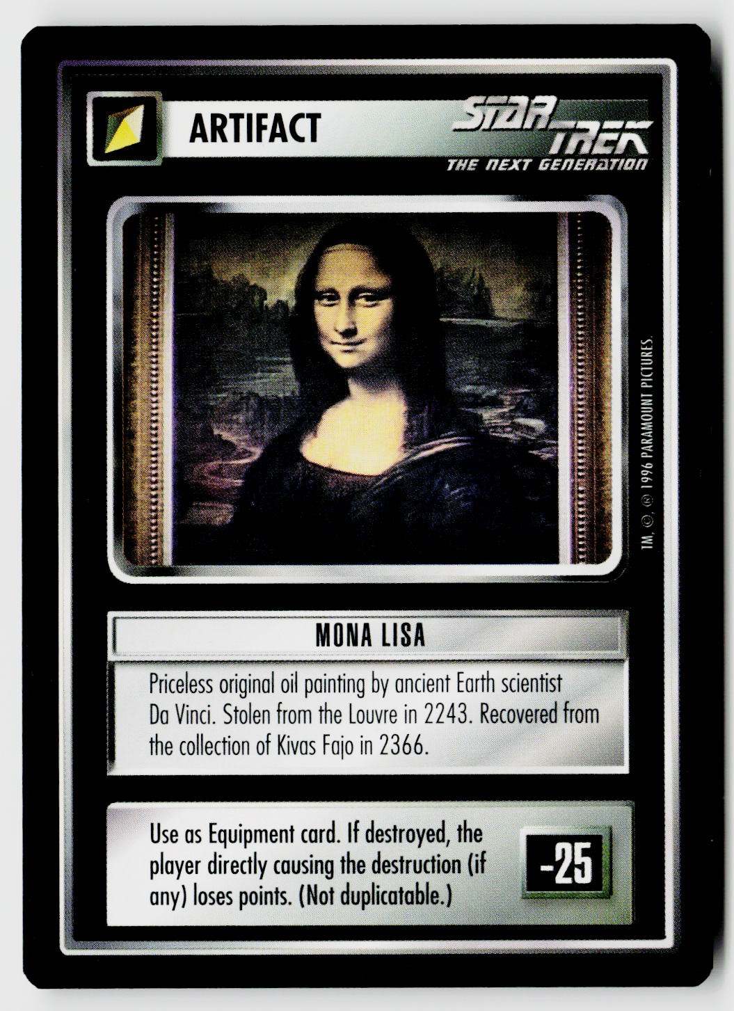 Star Trek The Next Generation CCG | Q Continuum | Mona Lisa | Rare