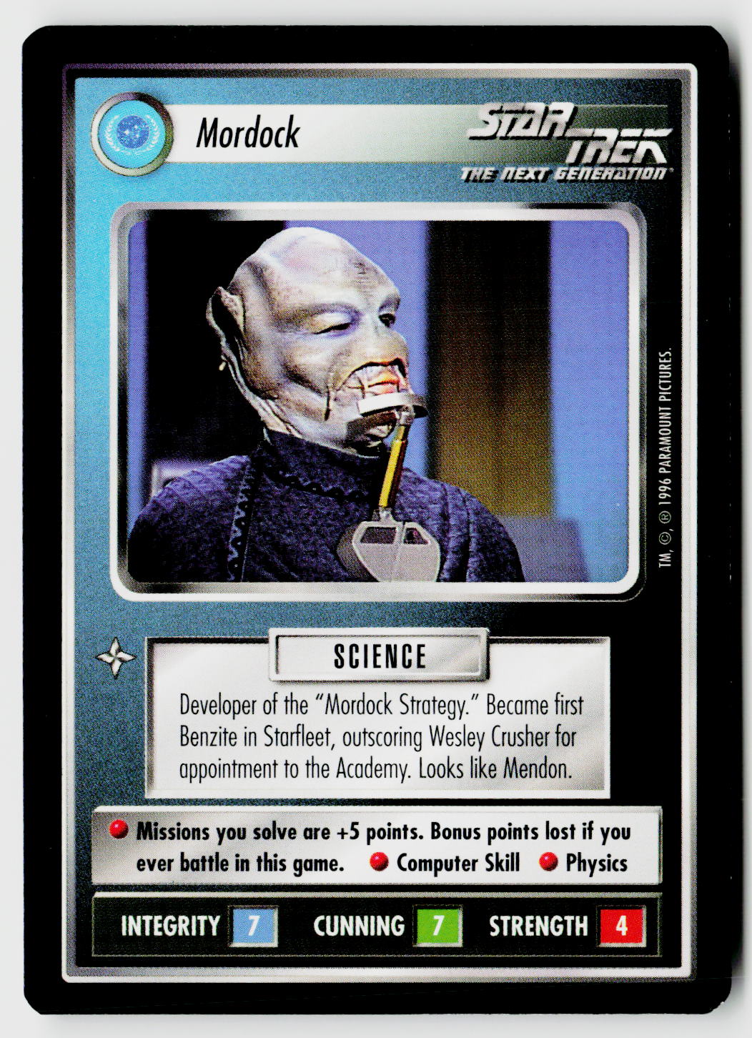 Star Trek The Next Generation CCG | Q Continuum | Mordock | Uncommon