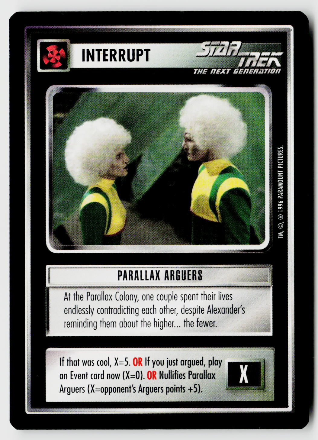 Star Trek The Next Generation CCG | Q Continuum | Parallax Arguers | Common