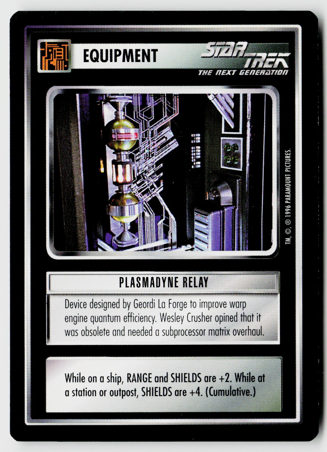 Star Trek The Next Generation CCG | Q Continuum | Plasmadyne Relay | Common