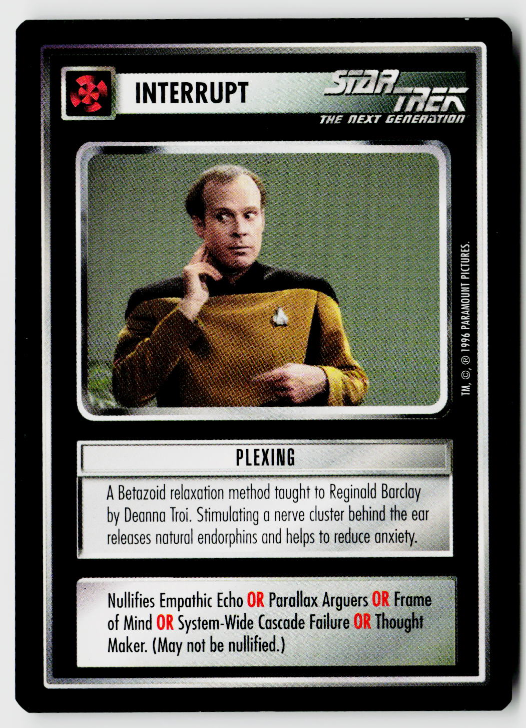 Star Trek The Next Generation CCG | Q Continuum | Plexing | Common