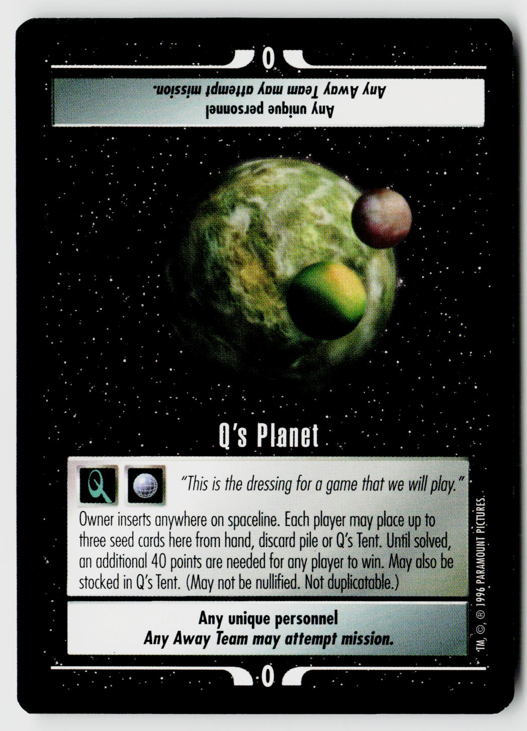 Star Trek The Next Generation CCG | Q Continuum | Q's Planet | Uncommon