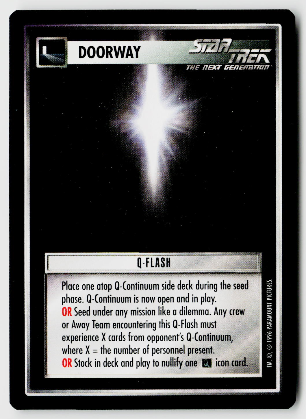Star Trek The Next Generation CCG | Q Continuum | Q-Flash | Common